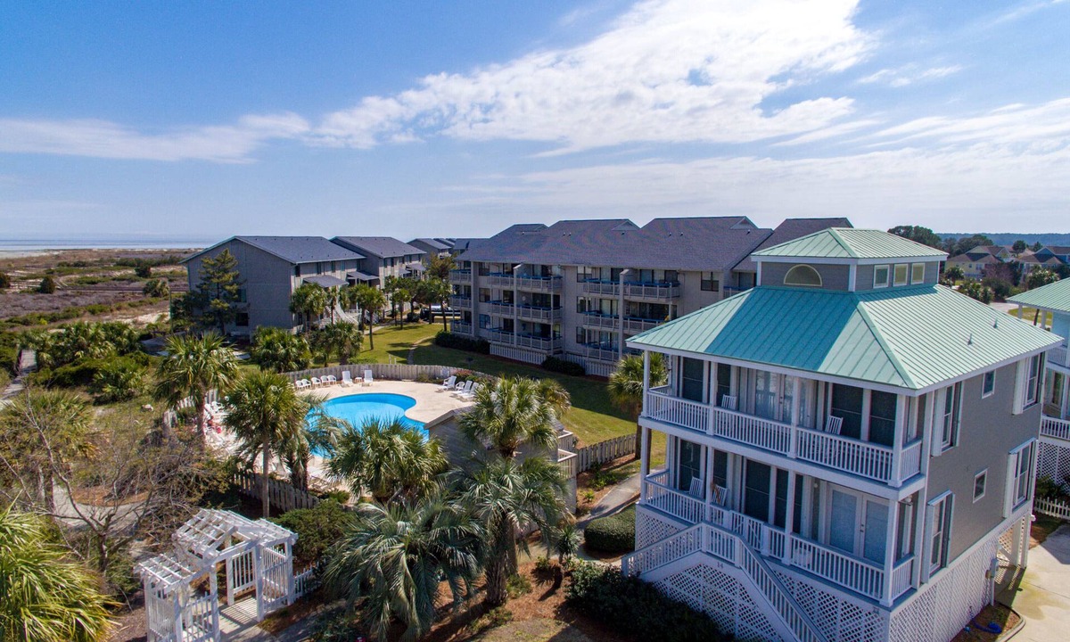 Oceanmarsh Subdivision House | Beach and Pool Views! Pool and Beach access steps from Front Door
