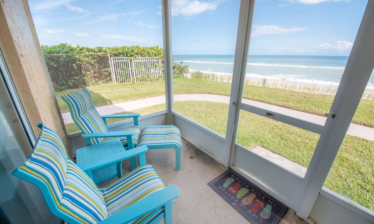 Indian Harbour Beach Condo | Beachfront Vacation Rental, Well Maintained & Decorated, Steps To The Beach.