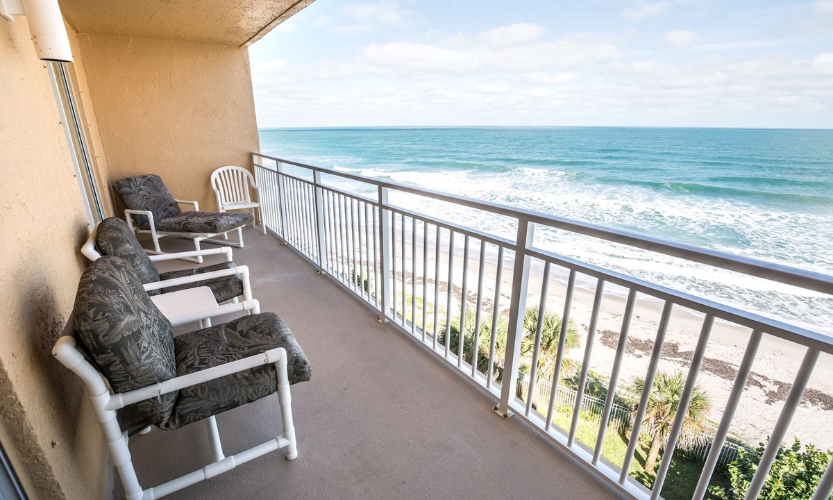 Indian Harbour Beach Condo | Beachfront Vacation Rental, Beautiful Views from the 6th story balcony.