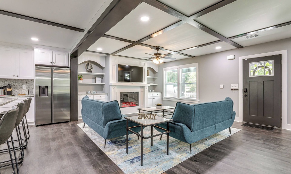 Leslie Estates House | Family-Friendly Deck & Yard: Modern Decatur Home