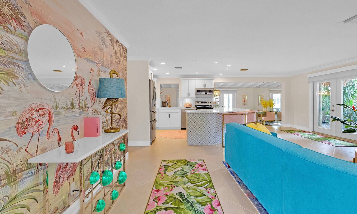 Poinsettia Heights House | Flirty Flamingo: Colorful Waterfront Escape w/Pool