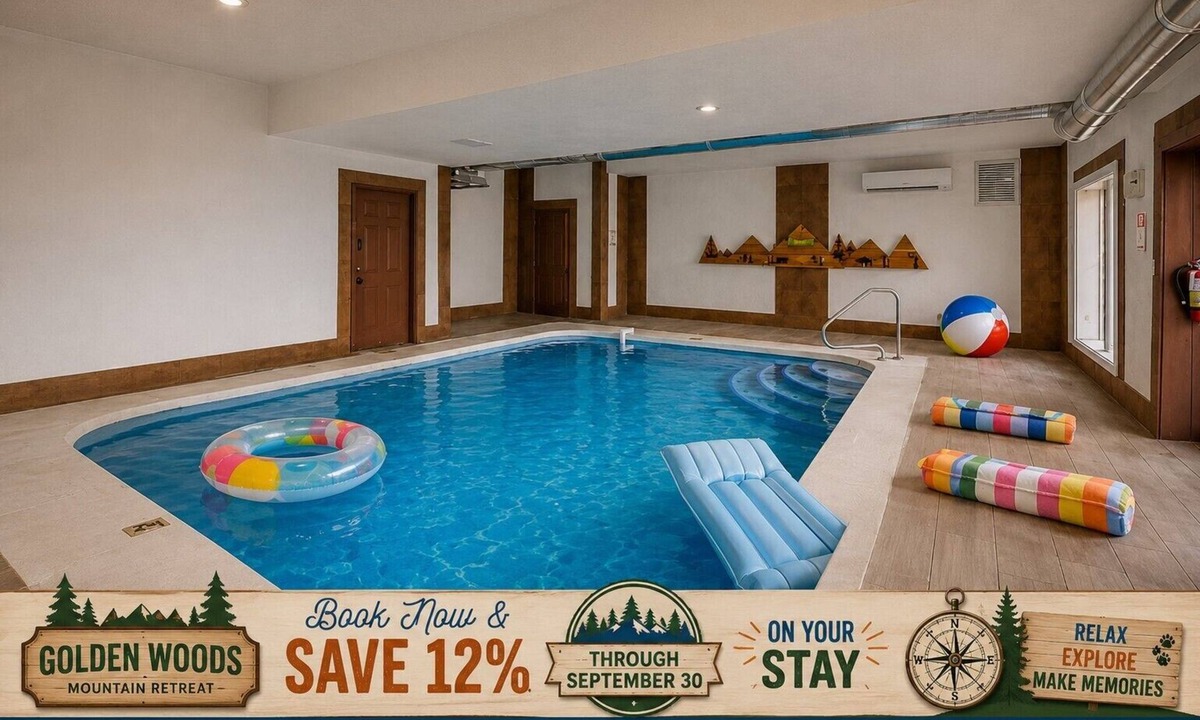 Cosby Cabin | Golden Woods: Private Indoor Pool, Theater, Games