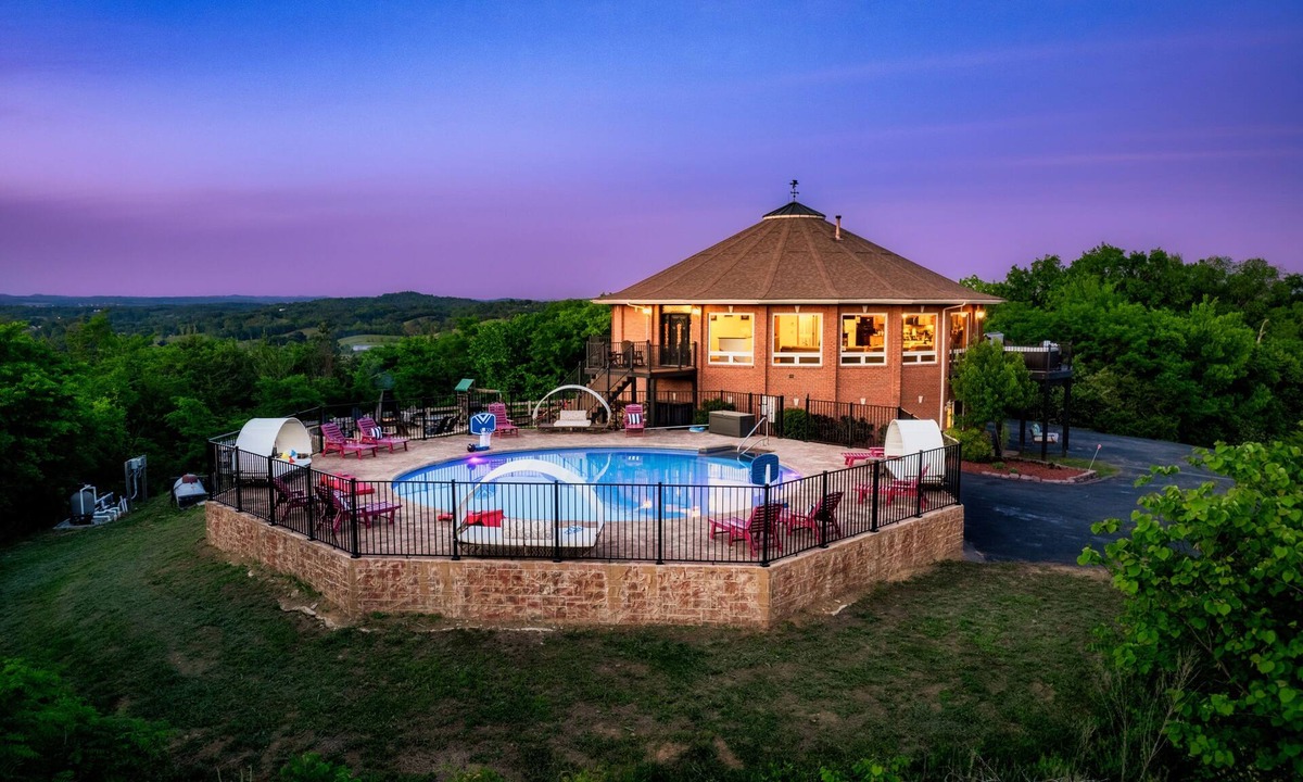 Sevierville Cabin | Huge Private Pool, 360 View Yurt, Great Location!