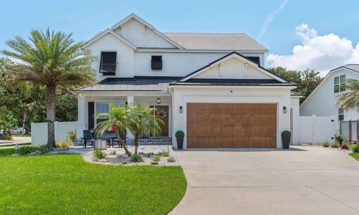 Vilano Beach House | Luxury Oasis Heated Pool, Game Rm, 3 Blks to Beach