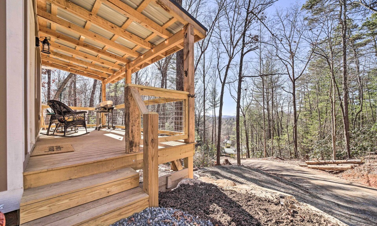 Pisgah Forest Cabin | Modern Cabin w/Fire Pit < 3 Mi to Trails!