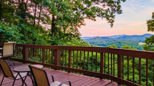 Woodfin House | Mountain hideaway long range views with pool table, hot tub and spectacular fireplace