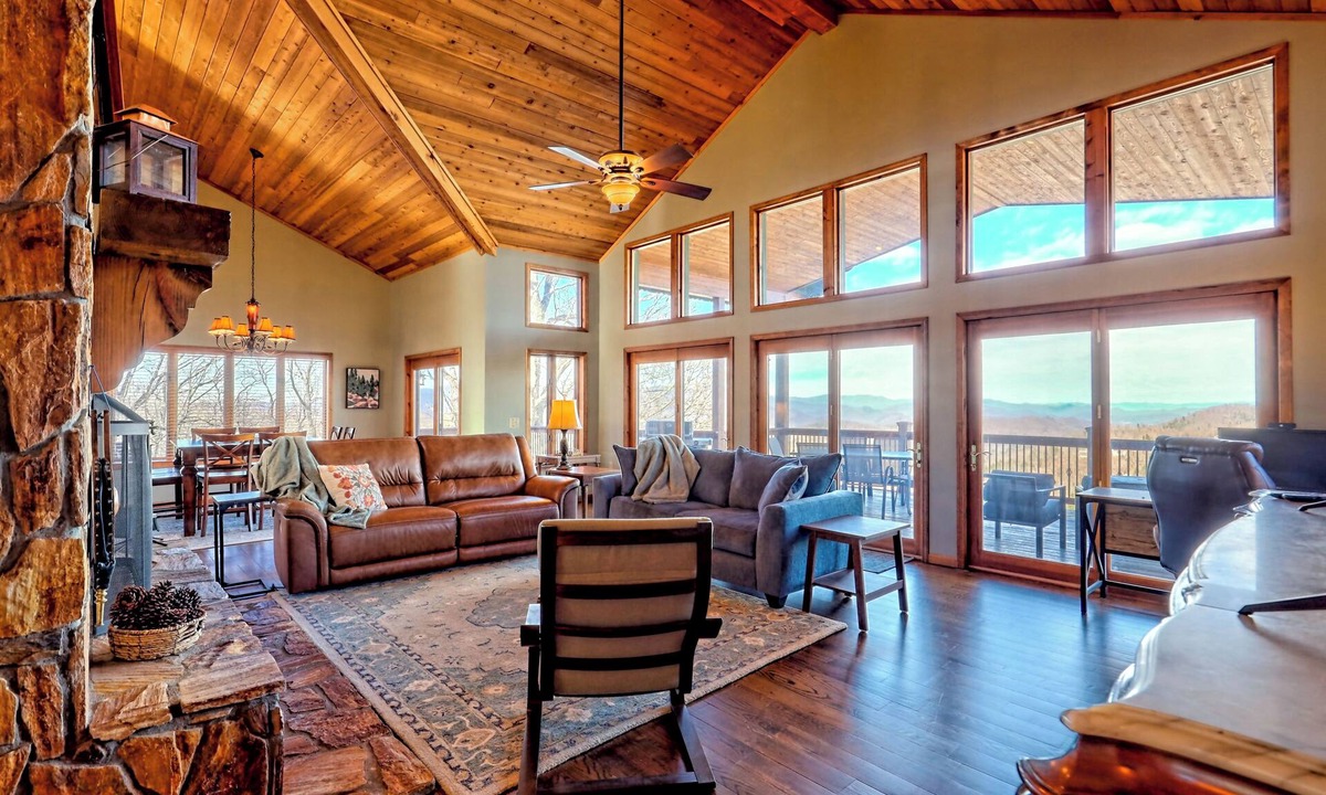 Sky Valley House | Mountain View Retreat with Game Room in Sky Valley!