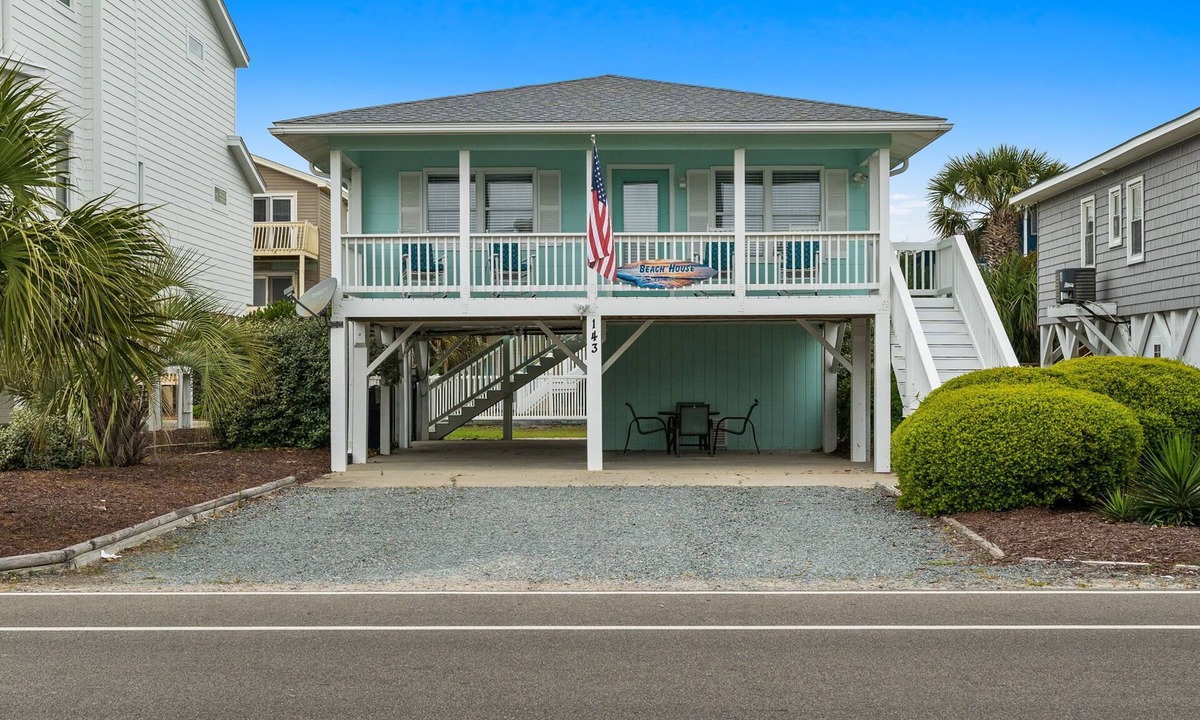 Ocean Isle Beach House | Ocean View! Adorable, Second Row Single Family Home in Ocean Isle Beach