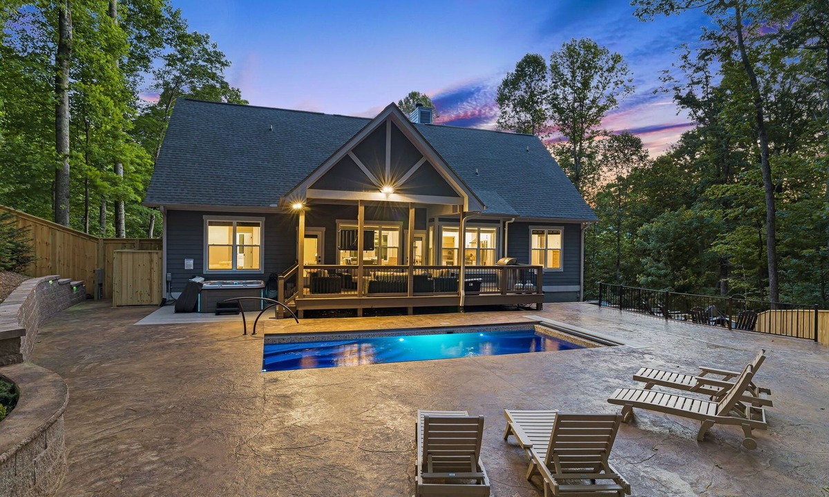 Avery Creek House | Pools of Sunshine | Pool, Mountain Views, Hot Tub, Game Room & Gourmet Kitchen