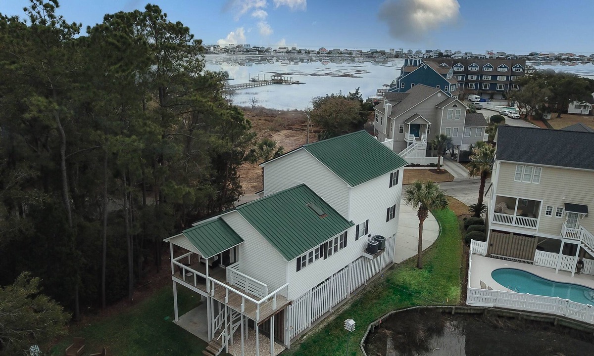 Garden City House | Private Murrells Inlet Waterfront 4 Bedroom 4 Bath Home on Marsh with Fire Pit