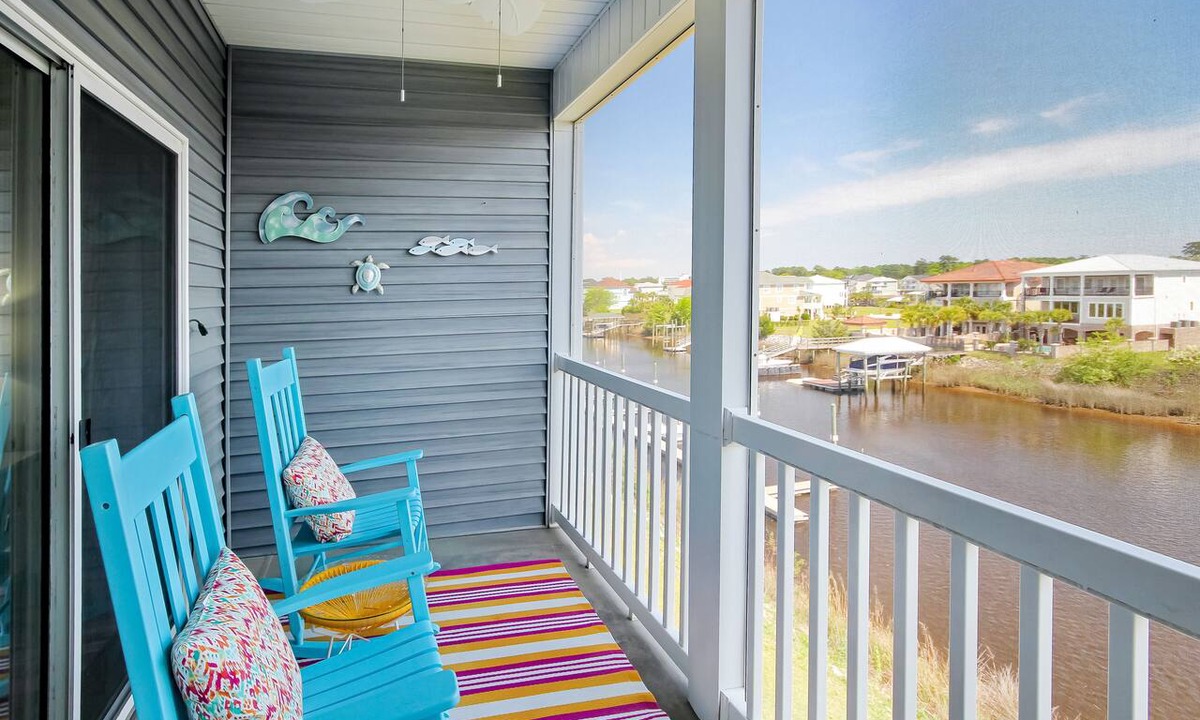 Carolina Yacht Landing Condo | Riverfront condo with WiFi, washer/dryer, central AC, balcony with a view