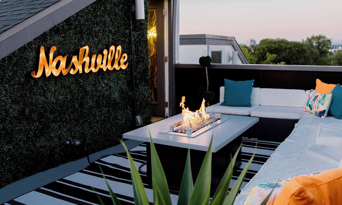 North Nashville House | Rooftop Home with Skyline Downtown Views