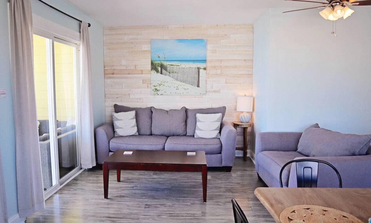North Carolina Coast Condo | Second Row Ocean View, Pool, Close to Beach Access + CB Pier, Dog Friendly