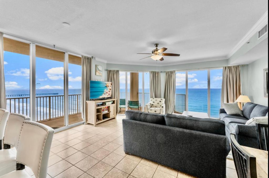 Panama City Beach Apartment | Stunning 3BR Corner Tidewater Resort Beachfront Condo! Sleeps 10! by Dolce Vita Getaways PCB!