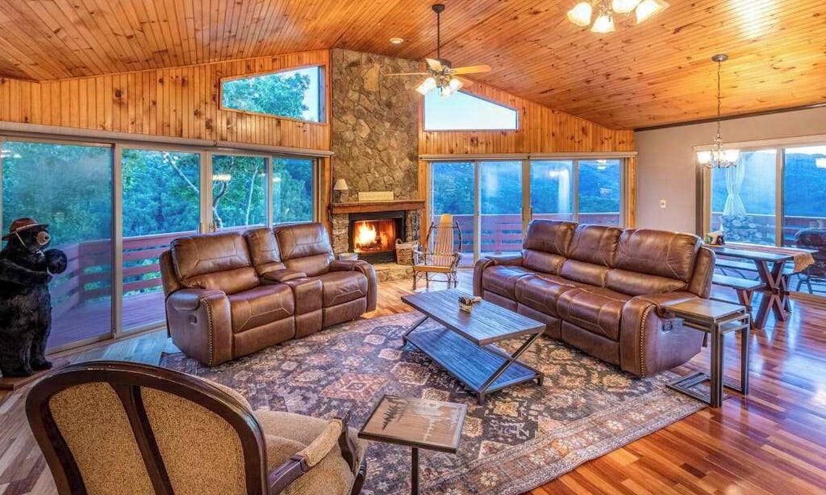 Alarka House | Stunning Home with Free WiFi, Deck, Wood Fireplace, & Mountain Views