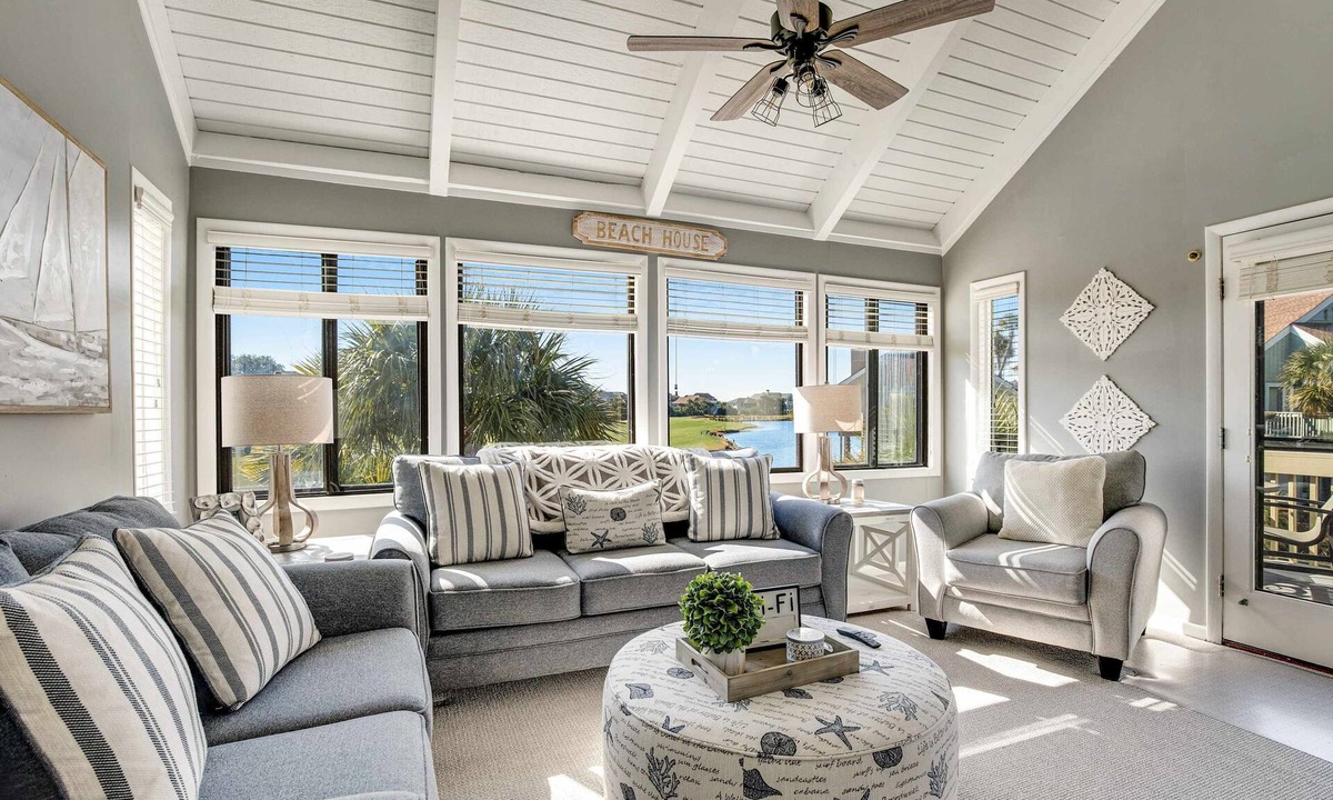 Sealoft Villas House | Stylish beach villa with three decks, and golf course views