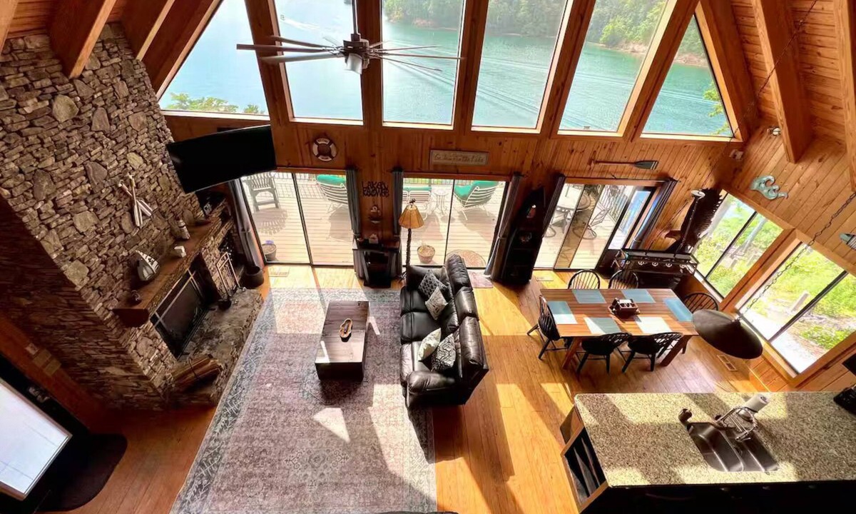 Six Mile House | Sunset Point on Lake Keowee - Expansive views, deep water dock and hot tub!