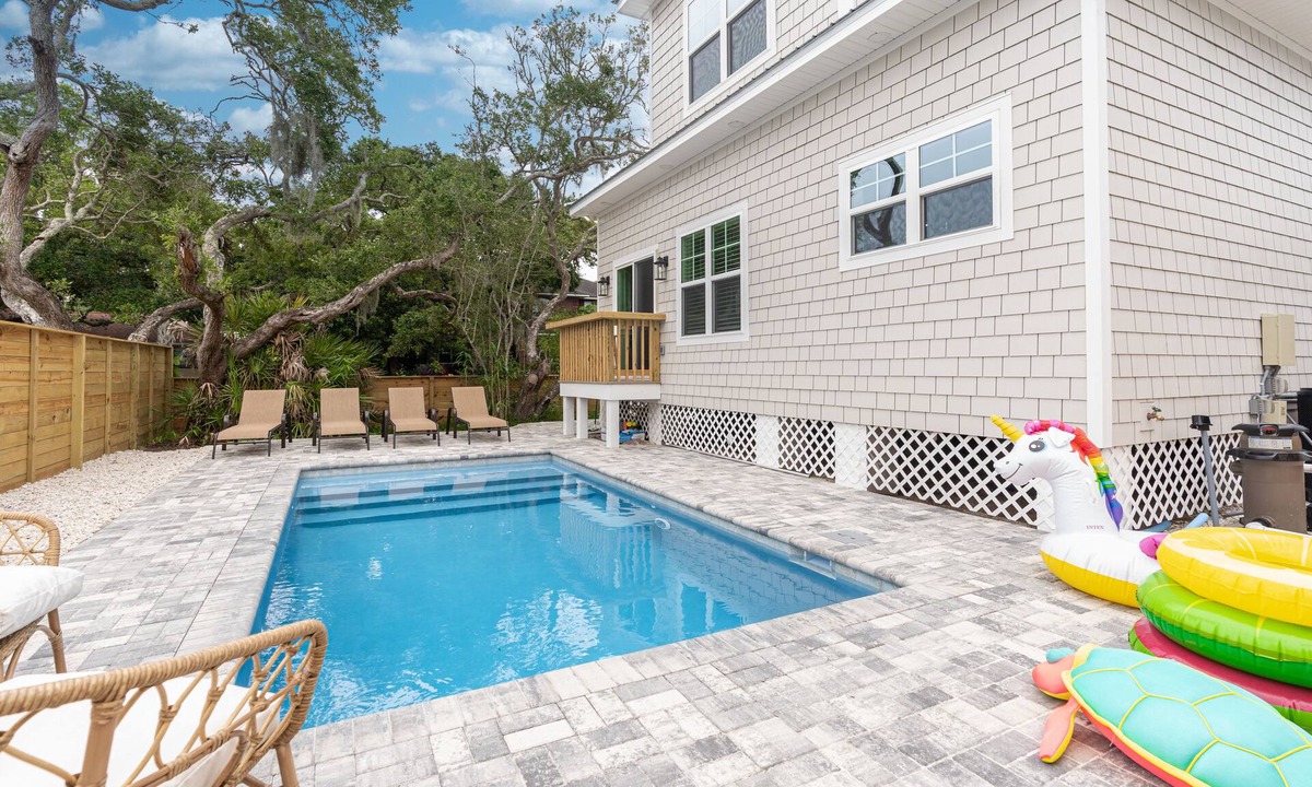 Vilano Beach House | Vilano Beach Vacation Stop. 2 masters, Private Heated pool, Steps to the Beach!