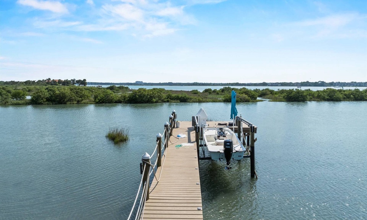 St. Augustine House | Waterfront Home| Private Pool, Patio & Dock Access