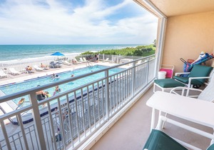 Beachfront Vacation Rental, Beautiful view from the 2nd story balcony.