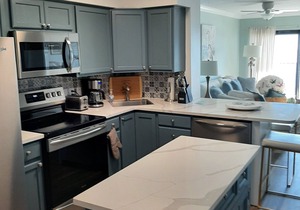 Directly on the Gulf! Beautiful view from your private deck! Newly Renovated