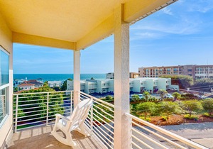 Gulf view home w/multiple balconies & shared pool - steps to the beach