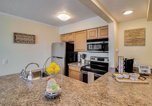 Waterfront condo with sunset views of Tampa Bay.