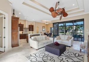 Waterfront home with pool, spa and outdoor kitchen