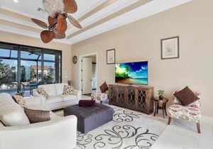 Waterfront home with pool, spa and outdoor kitchen