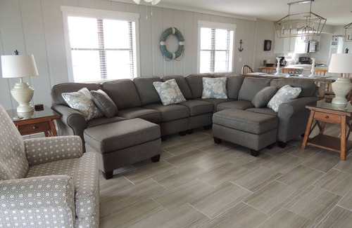Fort Morgan House | Gulf View With Short Walk to Uncrowded Beach On Private Road With Screened Porch