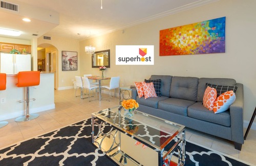 Florida Central Atlantic Coast Condo | Sensational Water View 1 Mile to Disney Newly Renovated Superb Location