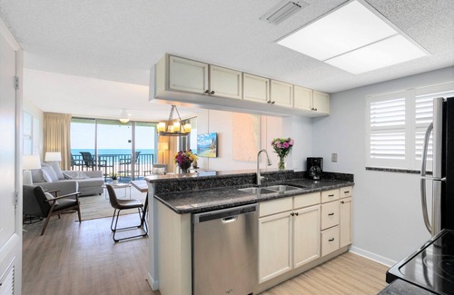 Port Canaveral Condo | Stylish Oceanfront Corner Unit Condo | Open Concept & Chic Decor