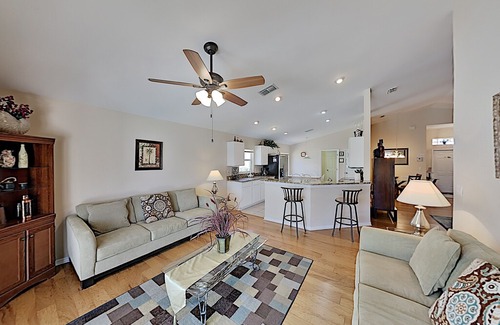 Beachwalk Isles House | Sweet & Spacious Fort Myers Beach Retreat w/ Pond-View Pool & Screened Patio