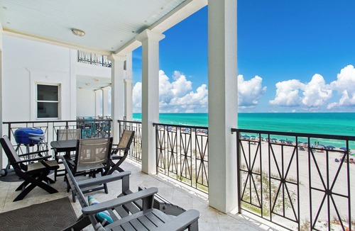 Delos House | Aqua - Gulf Front, Free Beach Service, Heated Private & Community Pool!