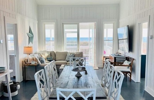South Beach House | Beachfront Oasis a Classic Carolina cottage Striking Ocean Views Pet Friendly
