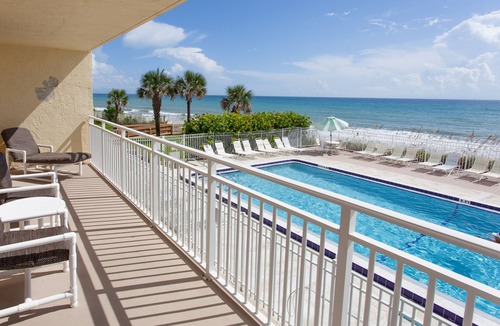 Indian Harbour Beach Condo | Beachfront Vacation Rental, Beautiful view from the 2nd story balcony.