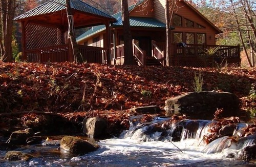 Unaka Cabin | Cabin & Hot Tub on Rushing Trout Stream in the Great Smokey Mountains