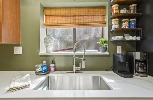 Chalet Village Condo | Carson's Creekside Retreat! 2 King Beds+Queen/2 Twins. Updated baths! No carpet!