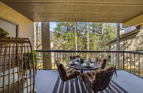 Chalet Village Condo | Carson's Creekside Retreat! 2 King Beds+Queen/2 Twins. Updated baths! No carpet!