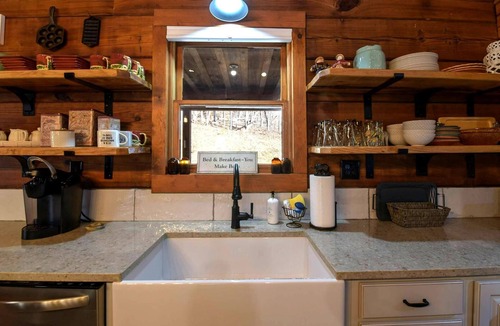 Saluda Cabin | Charming Blue Ridge Cabin w/Private Pond & Waterfall | Deer Haven by AvantStay