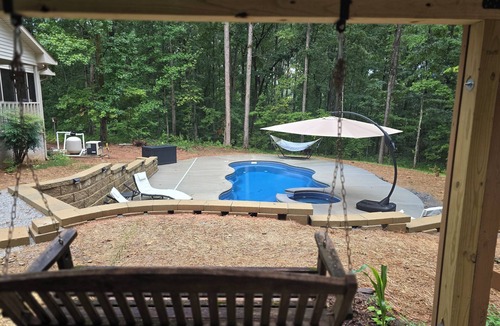 McDonough House | Charming bungalow in peaceful McDonough overlooking Heated Pool and Spa