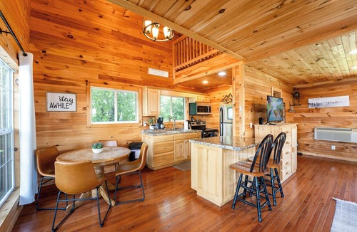 Bryant Cabin | Cloud 9 Cabin with an indoor pool, hot tub, & fire pit!