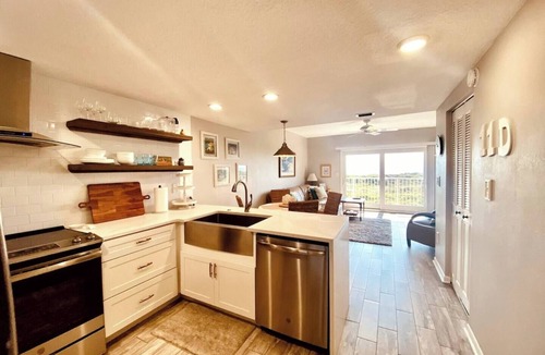 Butler Beach Condo | Direct Beachfront Location! Updated, Well Appointed Open Concept Design! Pool!