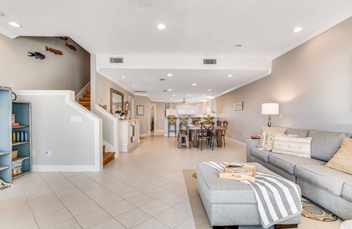 White Sands House | Dog-friendly, beachfront dream w/a wet bar & two furnished balconies