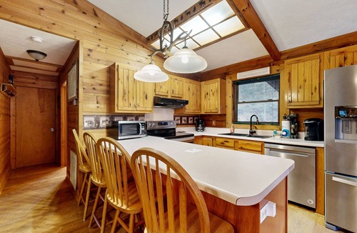 Sylva Cabin | Dog-friendly Log Cabin w/Private Deck, Firepit, Foosball