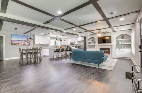 Leslie Estates House | Family-Friendly Deck & Yard: Modern Decatur Home
