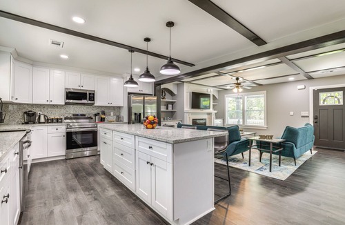 Leslie Estates House | Family-Friendly Deck & Yard: Modern Decatur Home
