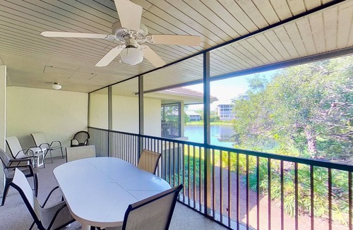 Bonita Bay Condo | Gated resort community condo with water views, pool, hot tub, & balcony