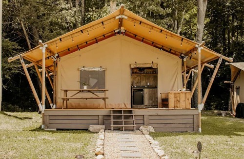 Flag Pond RV Rental | Gorgeous Glamping Tent in Erwin, Tennessee