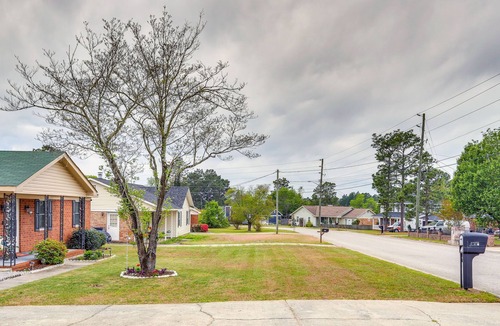 Peach Orchard House | Hephzibah Vacation Rental: Patio w/ Charcoal Grill